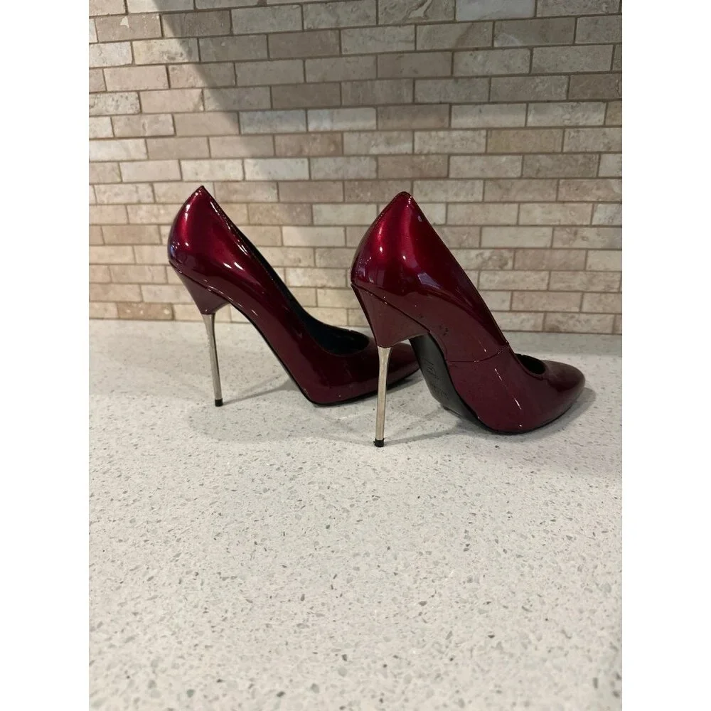 STUART WEITZMAN‎ Stage Fire Quasar Patent Leather Pump Peep Toe Platform